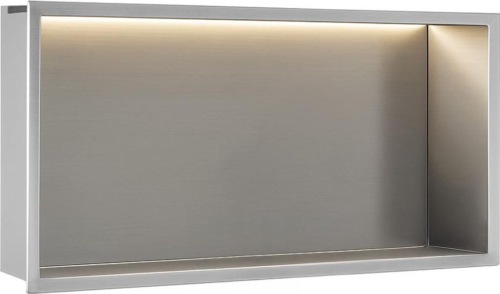 Étagère Encastrée De Salle De Bain REA 30x60 Brush Steel Image du produit 
