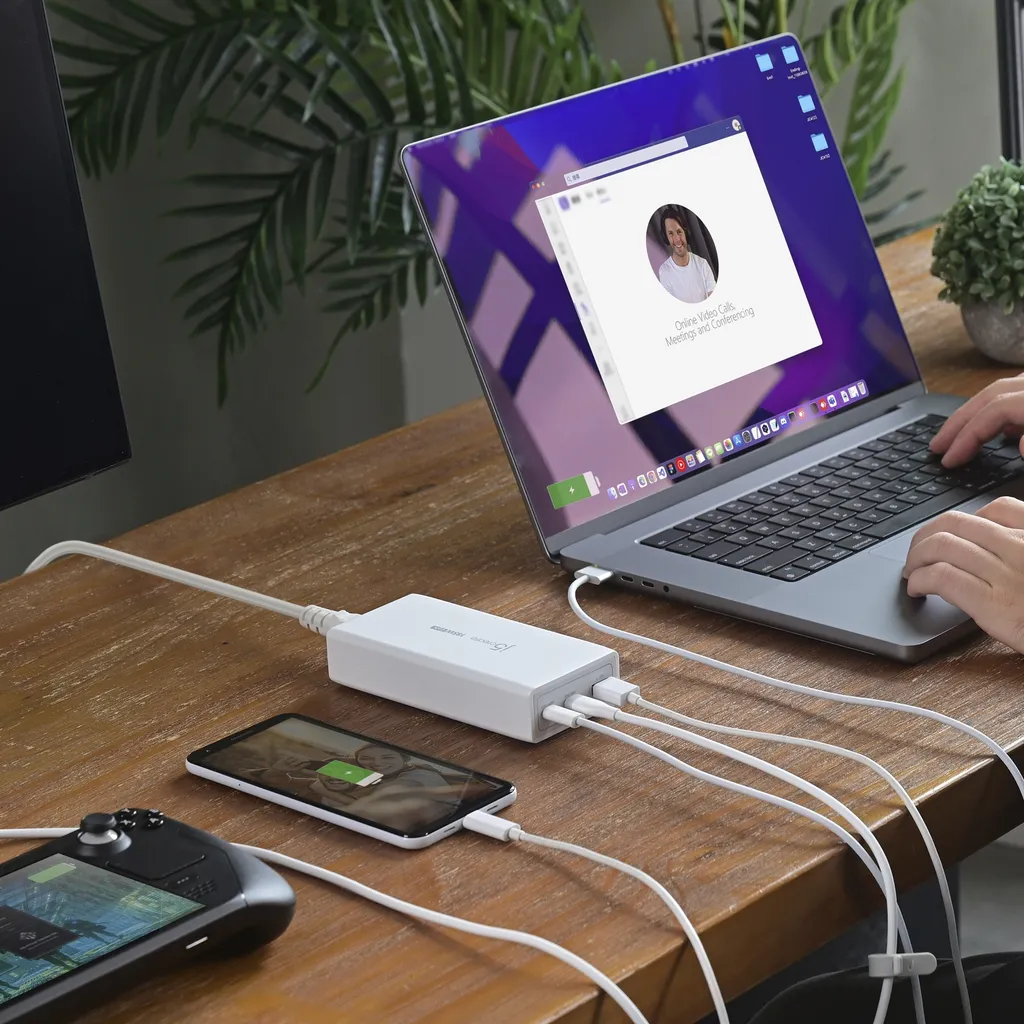 Chargeur USB-C Multiport 185W pour MacBook Pro et PC portable j5create