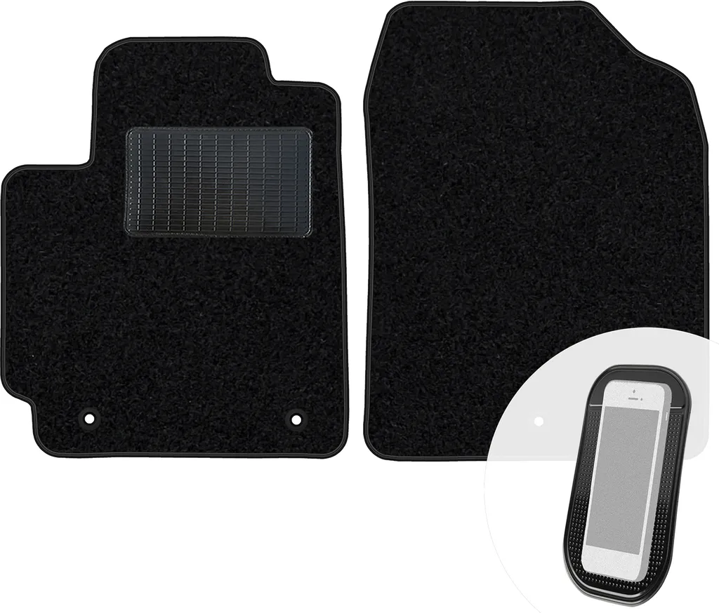 Set Tappetini Neri in Velluto per Kia Picanto III - moto-MOLTICO Luxury