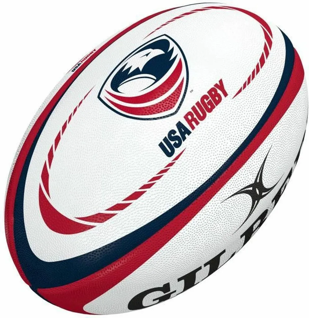 Ballon Rugby Gilbert Polychromo pour Match et Entraînement de Rugby