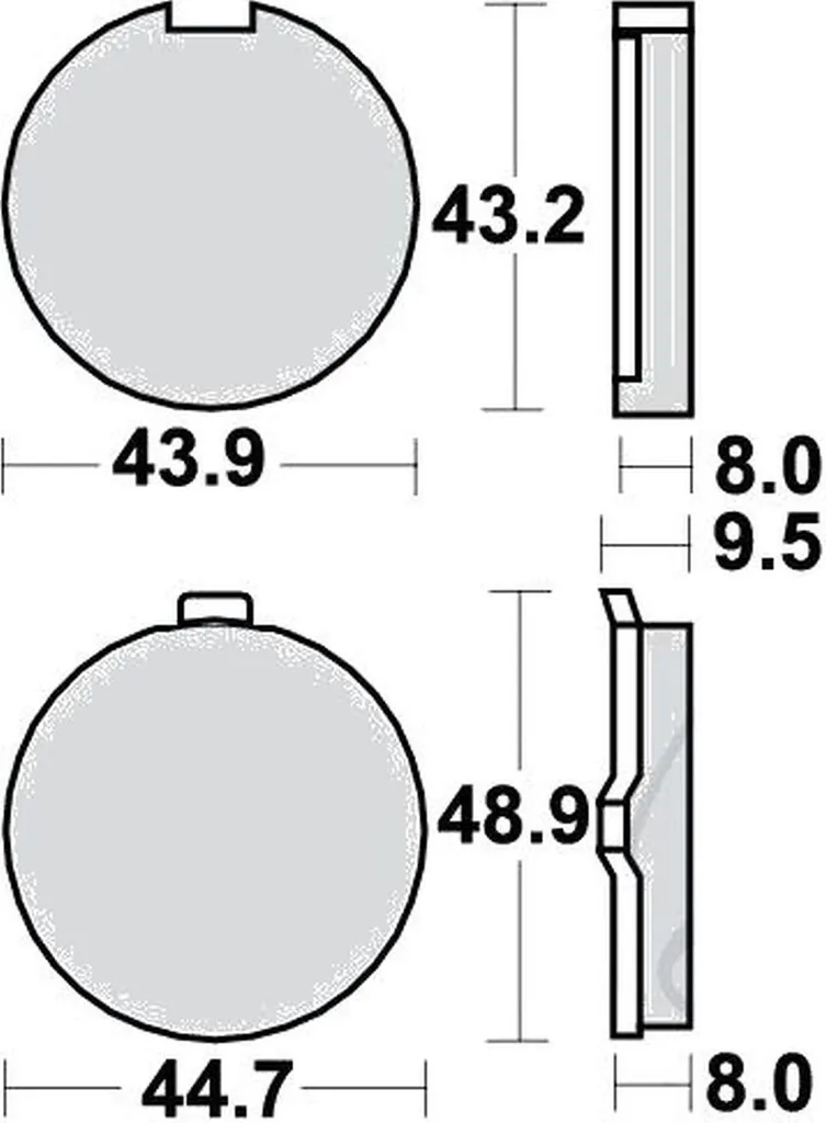 Plaquettes frein avant pour restauration Hyosung 125 2V Cruise 1997-1998
