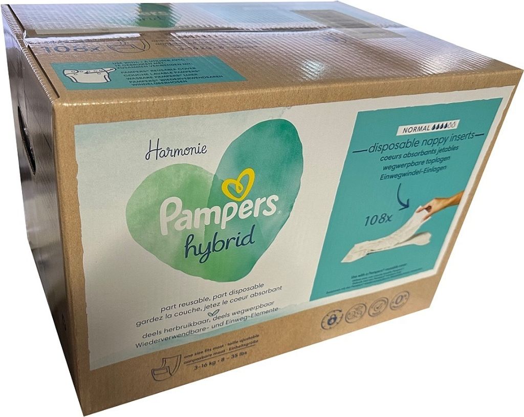 Pampers Harmonie Hybrid – Waschbare Windel – 108 saugfähige Produktbild 