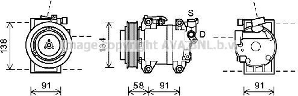 PRASCO DNK344 - OE 926004X01B Klimakompressor für Pathfinder III (R51)