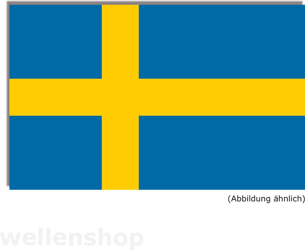große Flagge Schweden 50 x 75 cm Polyester uv-beständig & Produktbild 