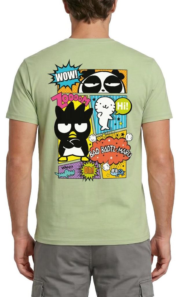 Spreadshirt Bad Badtz-Maru Mit Freunden Im Comic Stil Männer T-Shirt, M, Sage