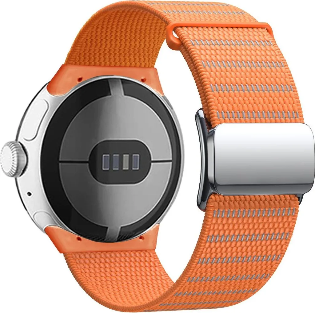 Cinturino Sport Nylon Google Pixel Watch 3 41mm Magnetico Arancio