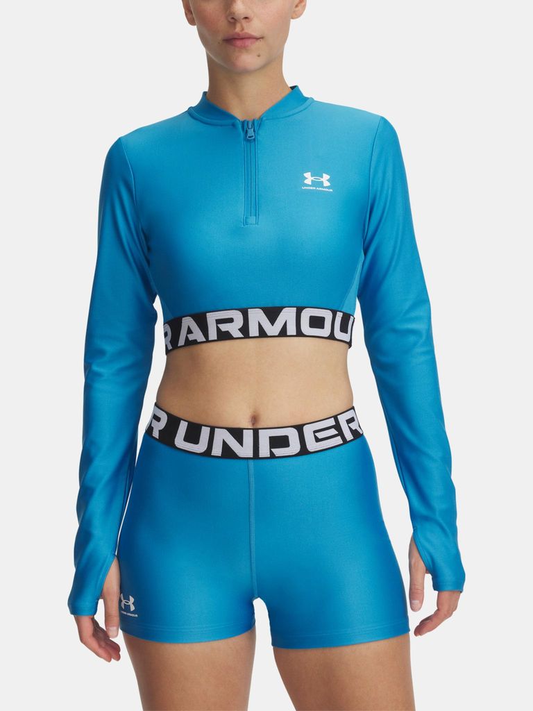 Under Armour Heatgear Rib 1/4 Zip Ls T-Shirt für Damen 1388692-453__MD