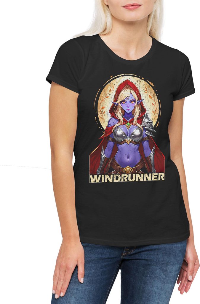 Urban Backwoods Windrunner, Damen T-Shirt, Farbe: Schwarz, Größe: XL
