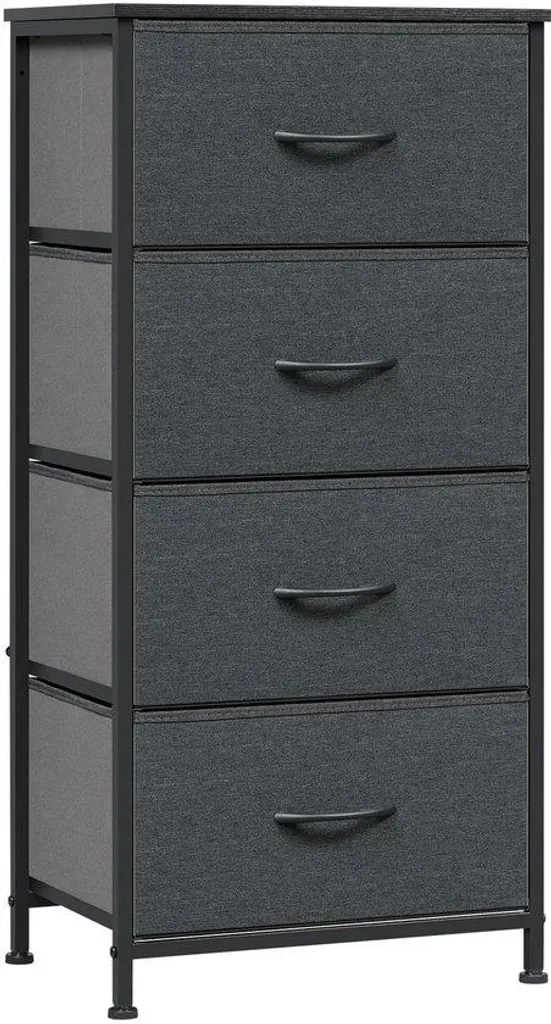 Organiseur en métal gris foncé à 4 sections : robuste et peu encombrant