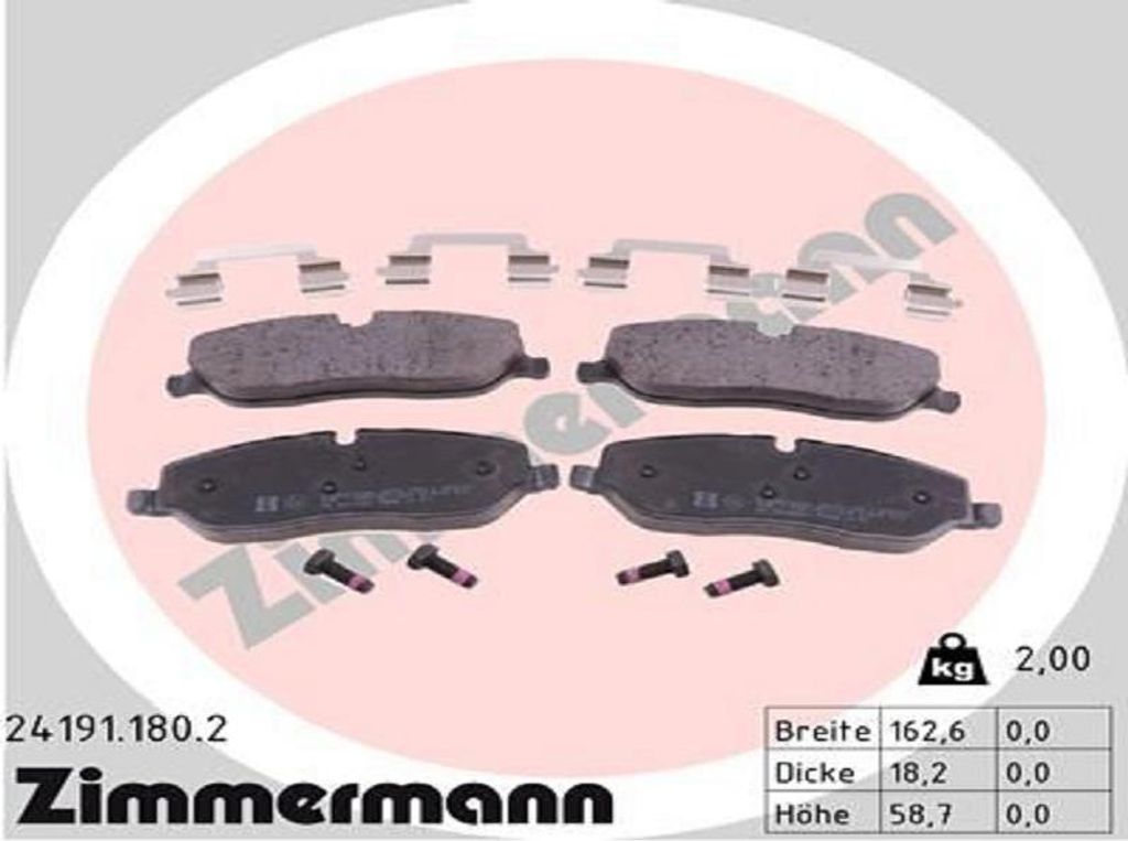 ZIMMERMANN Bremsbeläge Satz Vorne Bremsklötze für LAND Produktbild 
