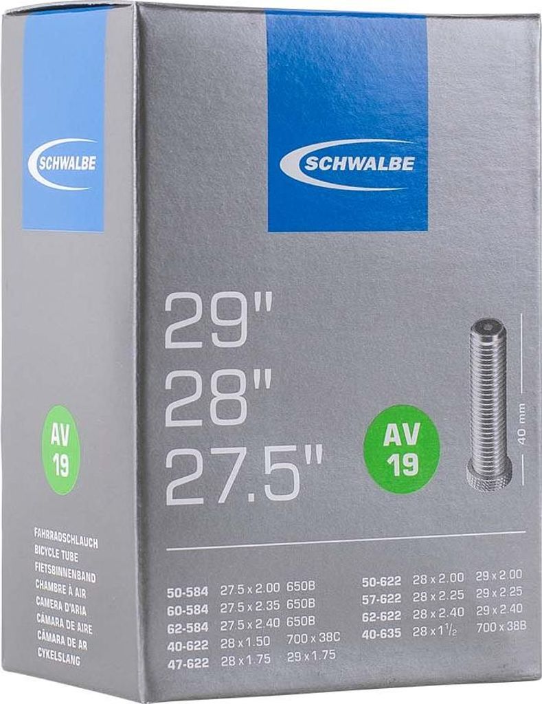 Schwalbe Chambre à air vélo 27,5 / 28 / 29 pouces - AV19, Image du produit 