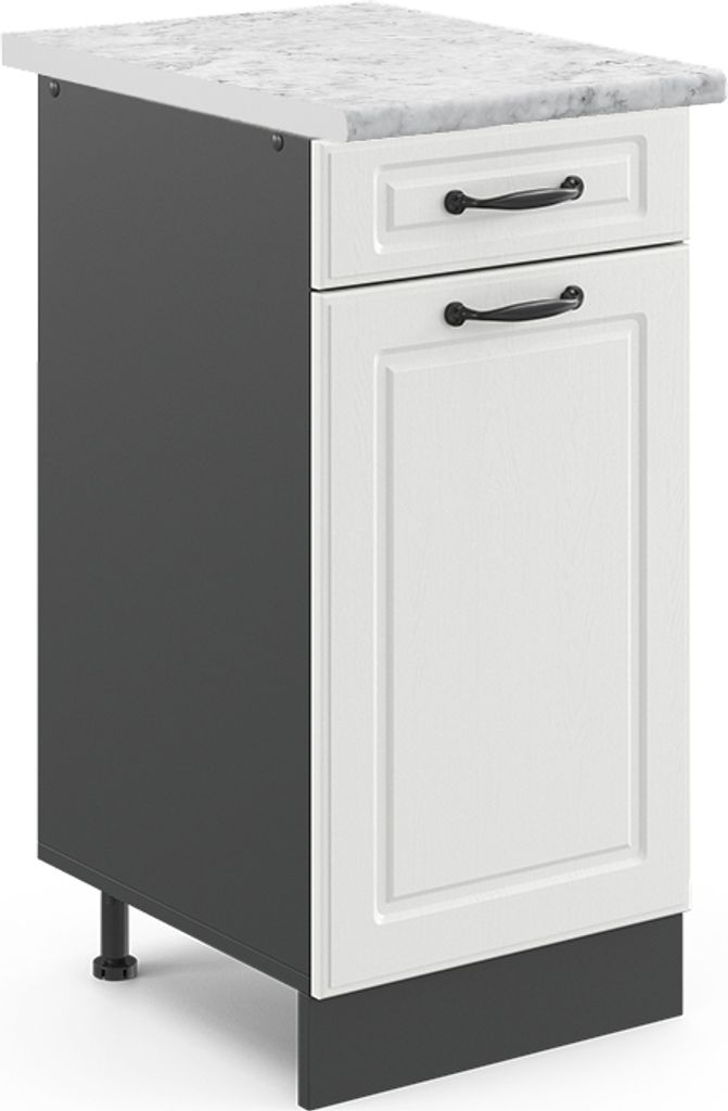 Küchenunterschrank Vicco R-Line Weiß Landhaus 40 cm , AP Produktbild 