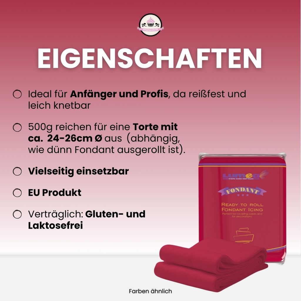 Premium Rollfondant 500g - Farbe Kirschrot - | Kaufland.de