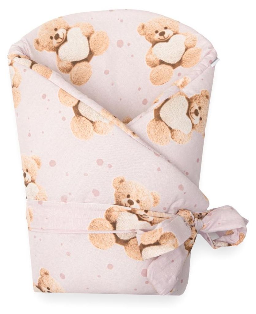 Telo per il cambio New Baby Love Orsacchiotto 80x80 cm rosa Immagine del prodotto 