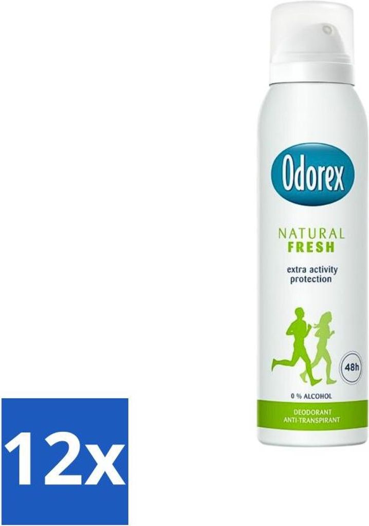 Odorex Deodorant Spray Natural Fresh 150 ml - Vorteilspack - 12 Stücke