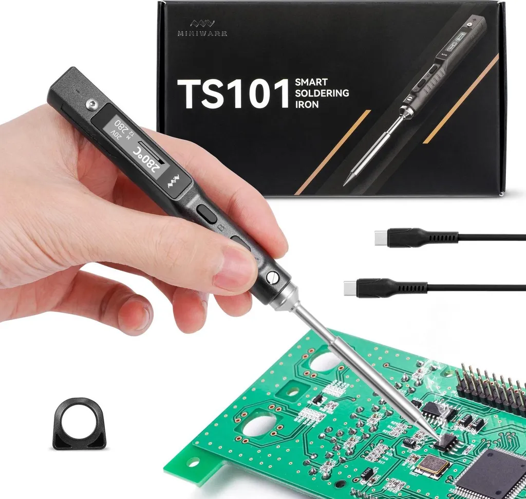 Fer à souder de précision TS101 65W idéal pour réparations drones et circuits