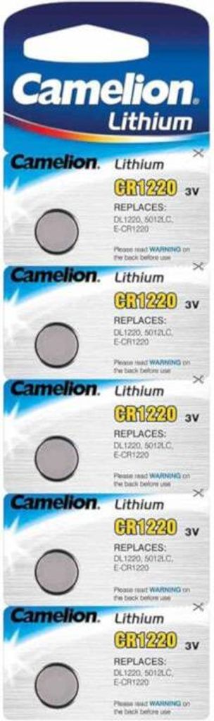5 Camelion CR1220 Lithium Knopfzellen