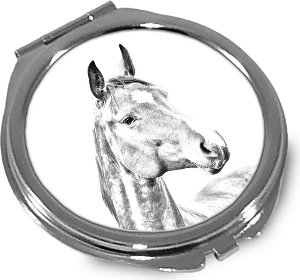 Specchio Compatto Art Dog Cavallo Americano Sangue Caldo - Emozione Pura