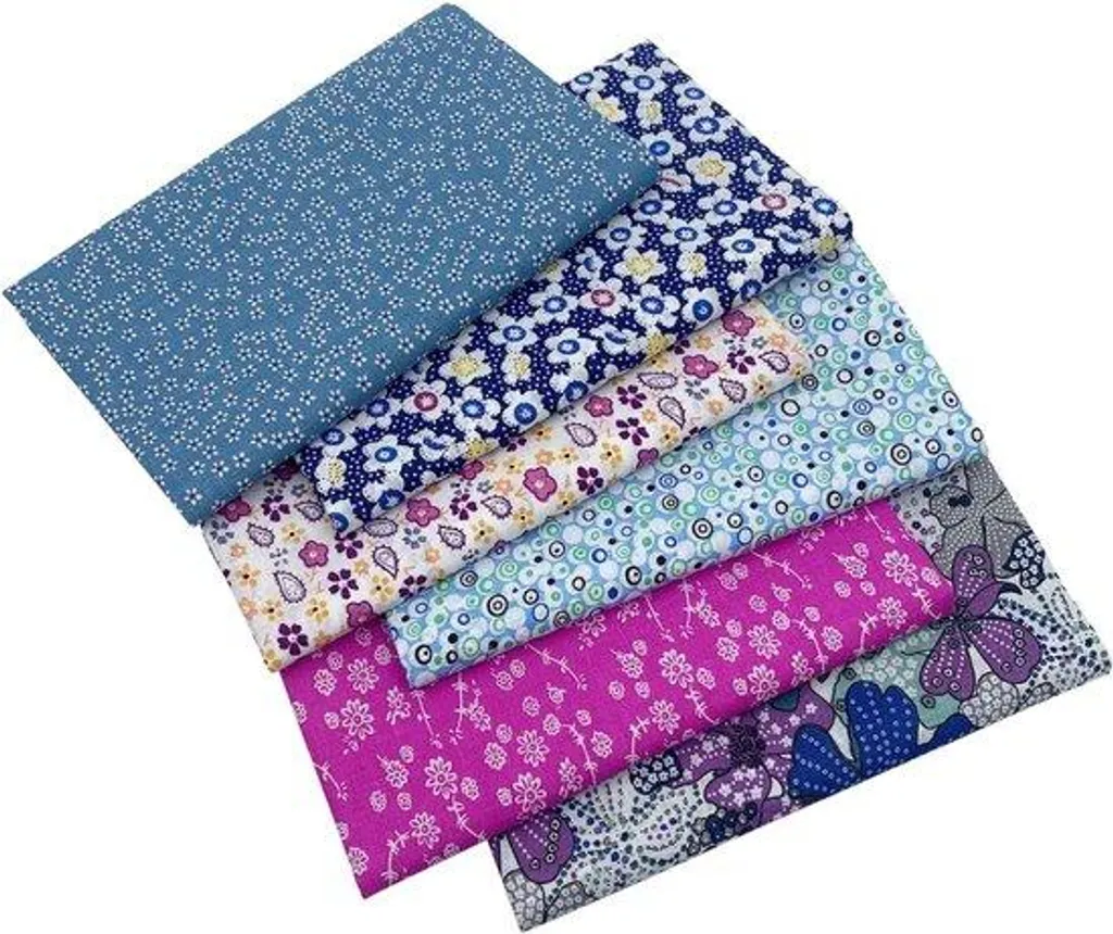 Lot tissus pour le quilting DIY - 6 Grands coupons patchwork 50x80 cm