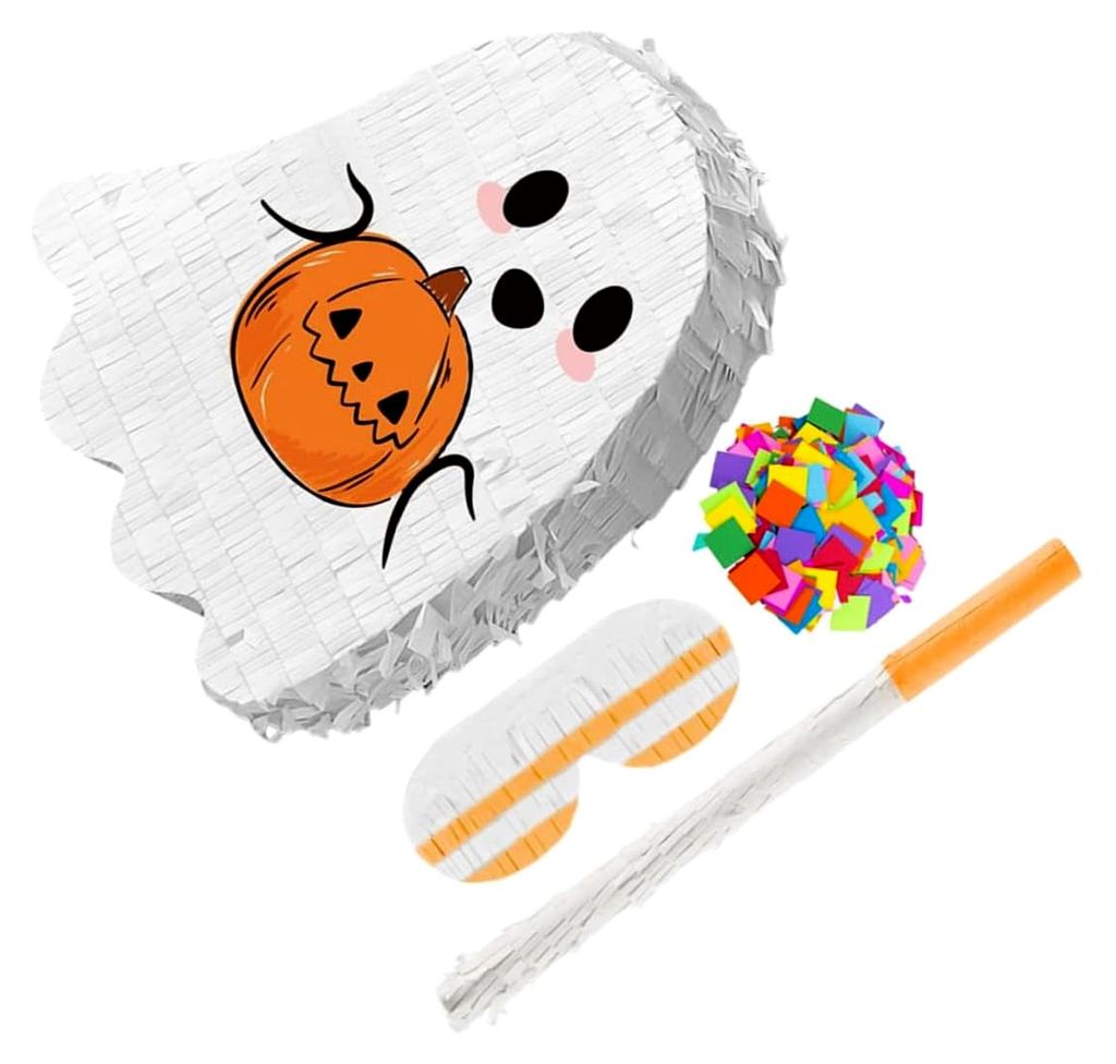 Hängende Geist-Piñata für Halloween-Feiern mit Spielzeug gefüllt, Party-Dekoration und Requisite für saisonale Feste