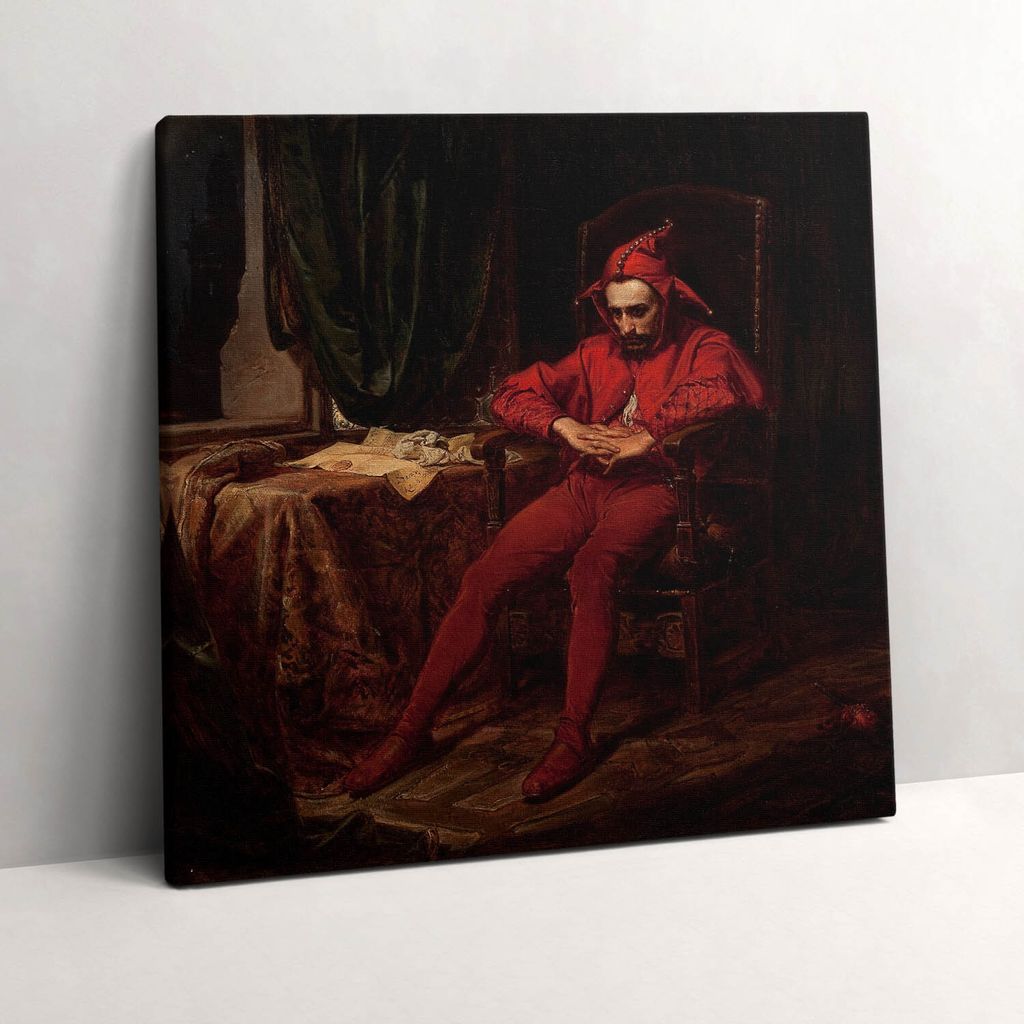 Jan Matejko Stańczyk – Leinwandbild Wandbild – 60x60 cm – Leinwandbilder – Wandbilder – Schlafzimmer – Flur