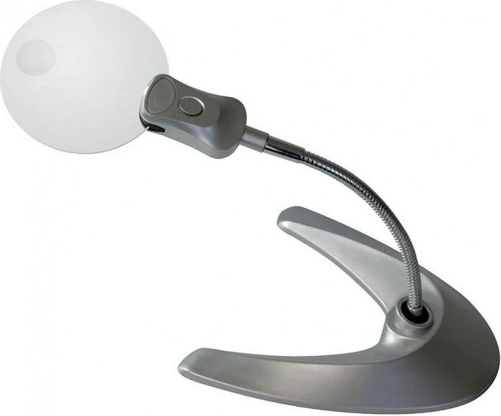 Lindner S7150 Randlose Standlupe mit LED-Beleuchtung, Produktbild 