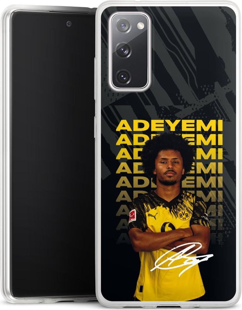 DeinDesign Slim Hülle für Samsung Galaxy S20 FE 5G Silikon Case Ultra Dünn Handyhülle BVB Borussia Dortmund Karim Adeyemi