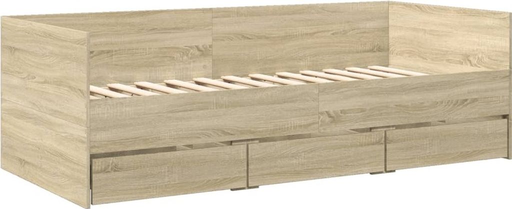 Tagesbett mit Schubladen ohne Matratze Sonoma-Eiche 90x200 cm
