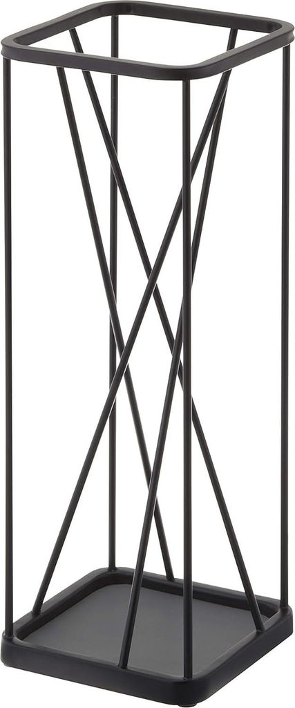 Regenschirmständer Nine Square schwarz Stahl 17 x 17 x 45,5 cm