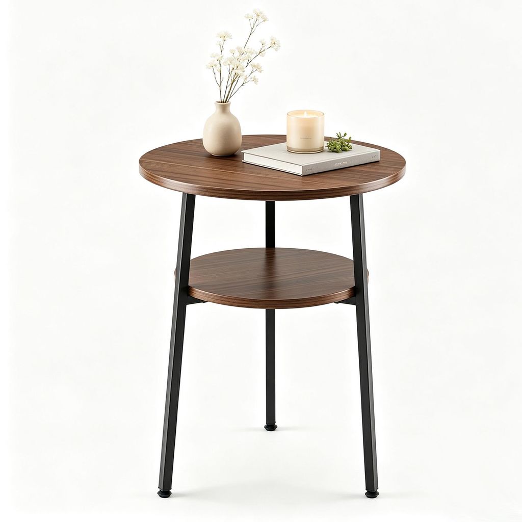 KOMFOTTEU Couchtisch rund, Ø39 cm Wohnzimmertisch klein mit Produktbild 