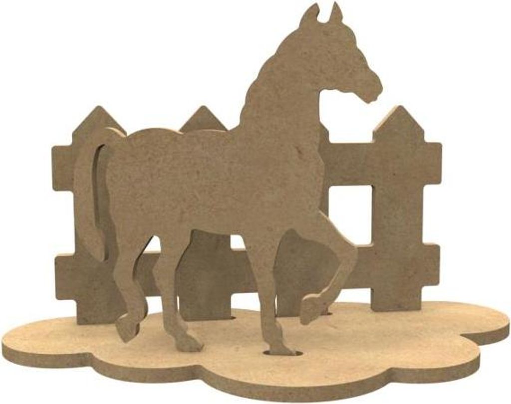 Gomille MDF-Figuren Pferde Bastelset 24x15 cm Dekoration