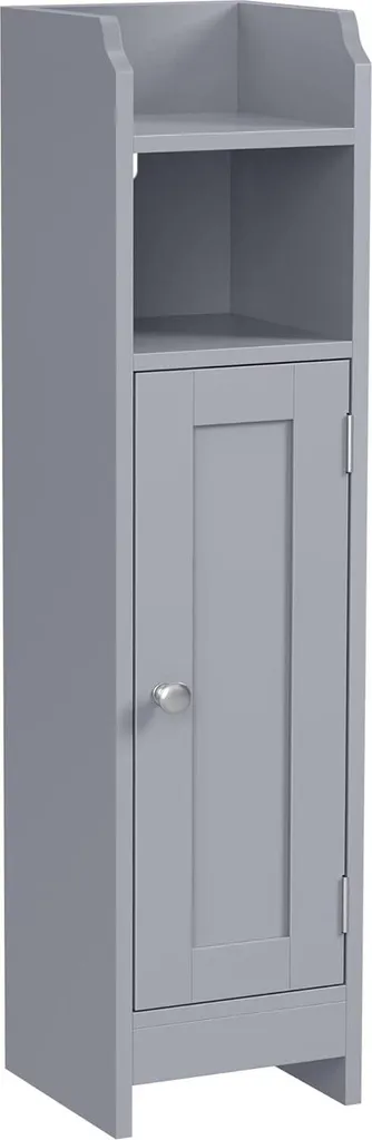VASAGLE Mobile Bagno Slim Grigio Mistico | Salvaspazio Montaggio Facile