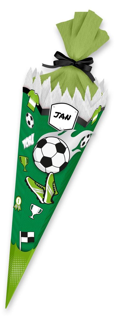 itenga SCHULTÜTEN Bastelset 68cm FUSSBALL meine Vereinstüte Produktbild 