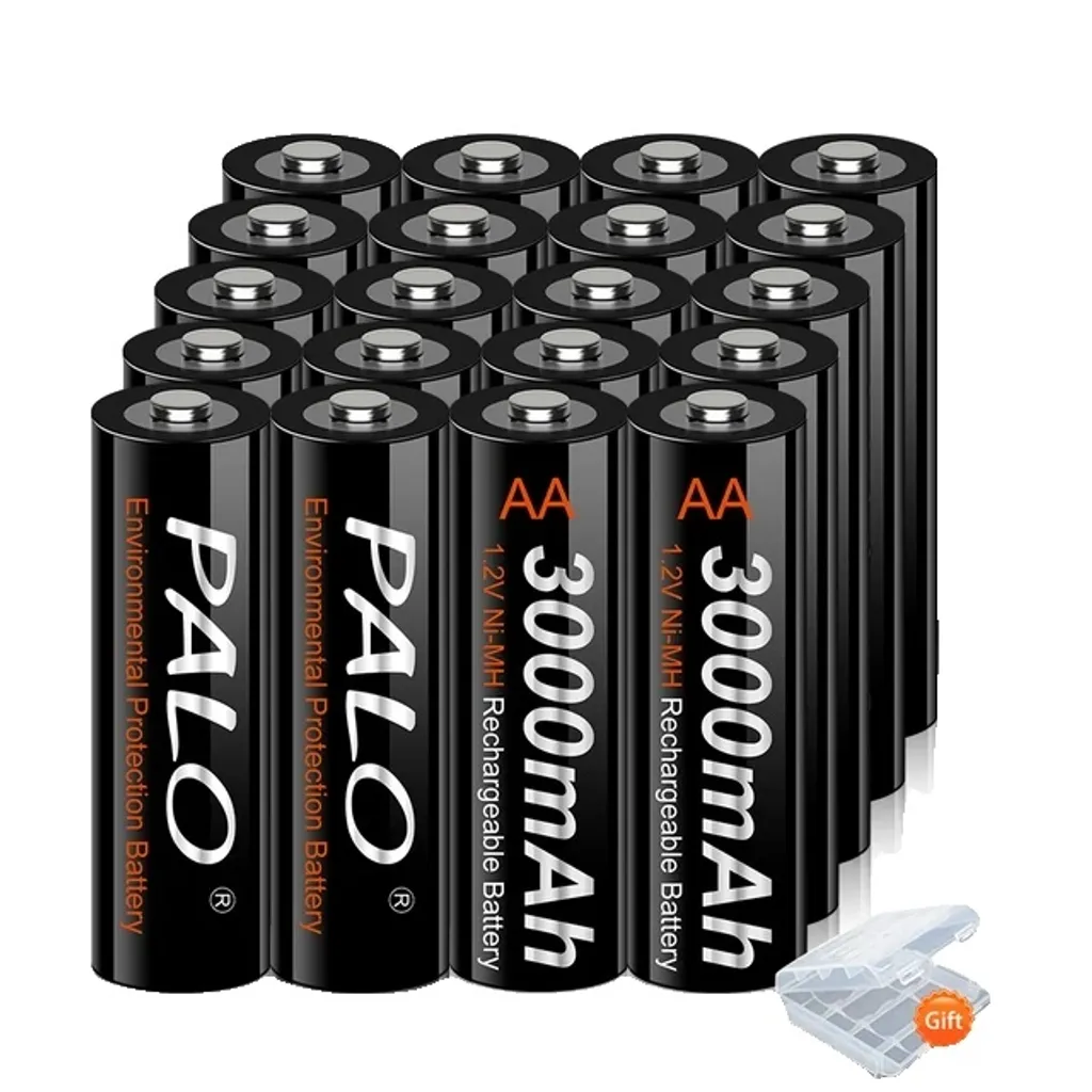 Piles AA Rechargeables pour Jouets et Manettes - Pack 20 Unités 3000mAh