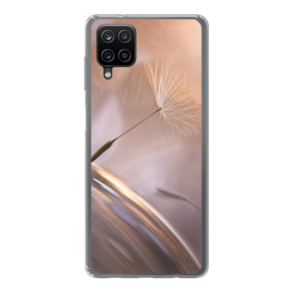 MuchoWow Handyhülle Schutzhülle Hülle für Samsung Galaxy A12 Löwenzahnsamen - Abstrakt - Himmel Silikon Softcase Handy Hülle - Bild