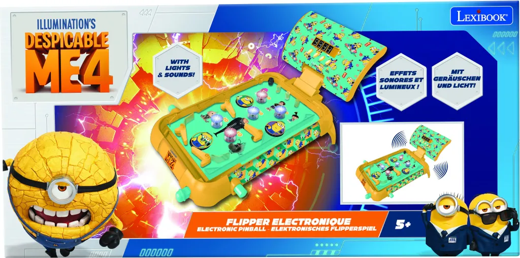 Jeu de Flipper de table électronique Minions avec effets sonores et LED