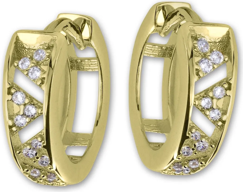 GoldDream Créoles Triangles Zirconia en Or Jaune 333 - Modèle GDO5629Y