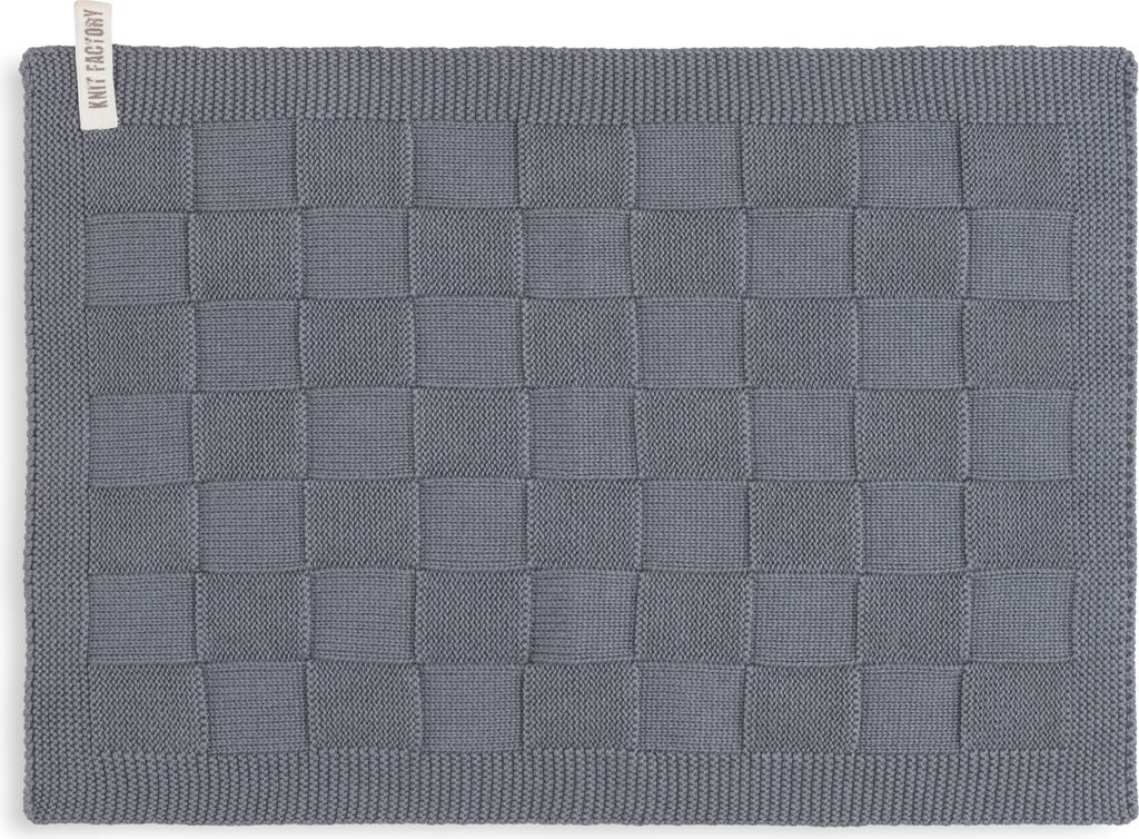Knit Factory Gästetuch Ivy - Med Grey - 40x30 cm