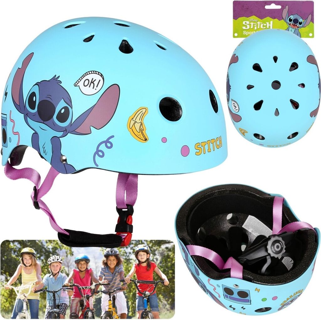DISNEY Stitch Modrá cyklistická přilba pro děti, lehká, Obrázek produktu 