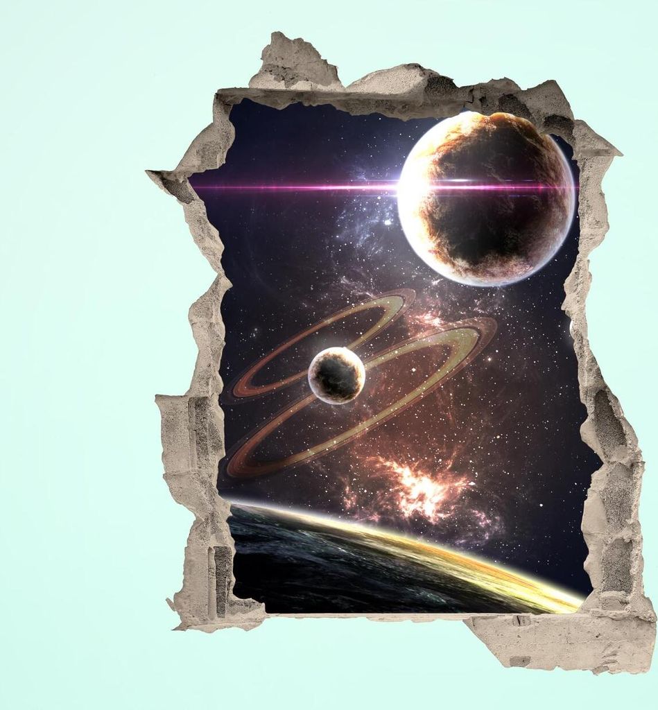 Wandbild In the Space Sticker 3D civil Life Foto Tapete Wandtattoo ca. 125x100 cm #1509