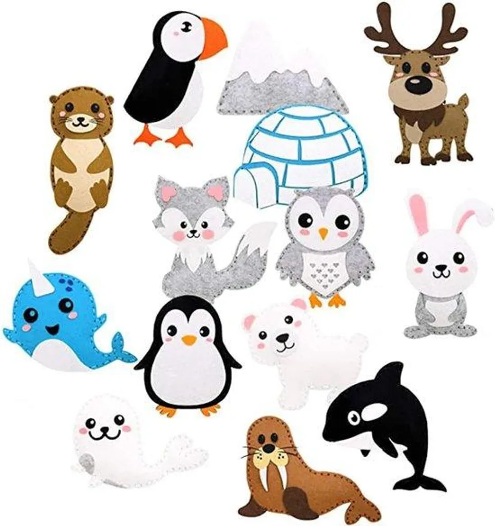 Kit Broderie sur Fourrure Peluche Douce Adorable Motif Animalier DIY
