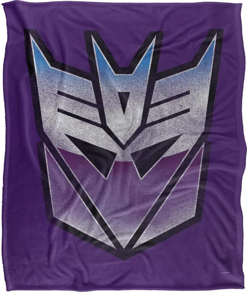Transformers Couverture Decepticon Logo TV19413 Taille Unique Blanche
