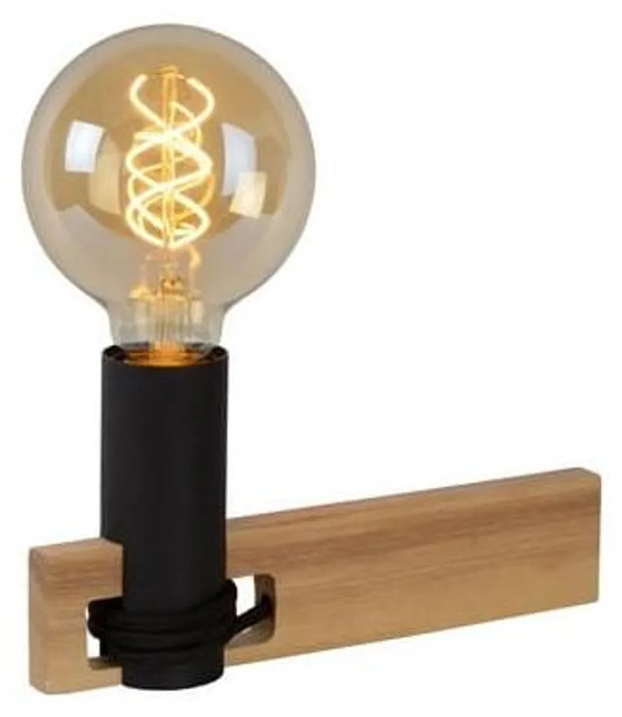 Lampe de Chevet Bois Clair Design Moderne Tanner E27 pour Coin Lecture