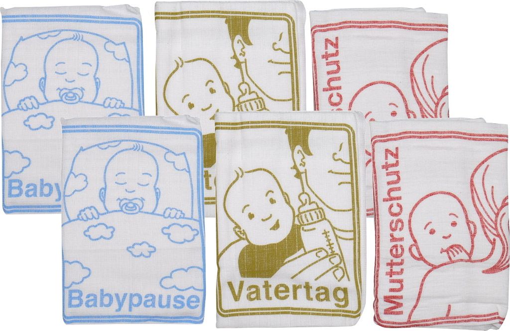 6x Baby Mullwindel Set Baumwolle Spucktücher Stoff Tücher Windeln Mullwindeln