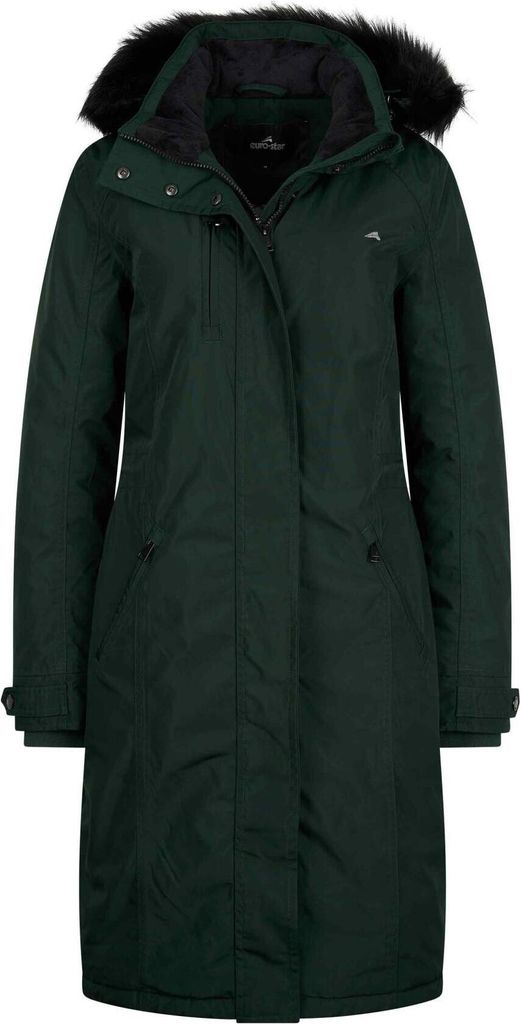 Euro-Star Damen Mantel ESLadonna wasserdicht black leaf dunkelgrün HW/23, Taille:M