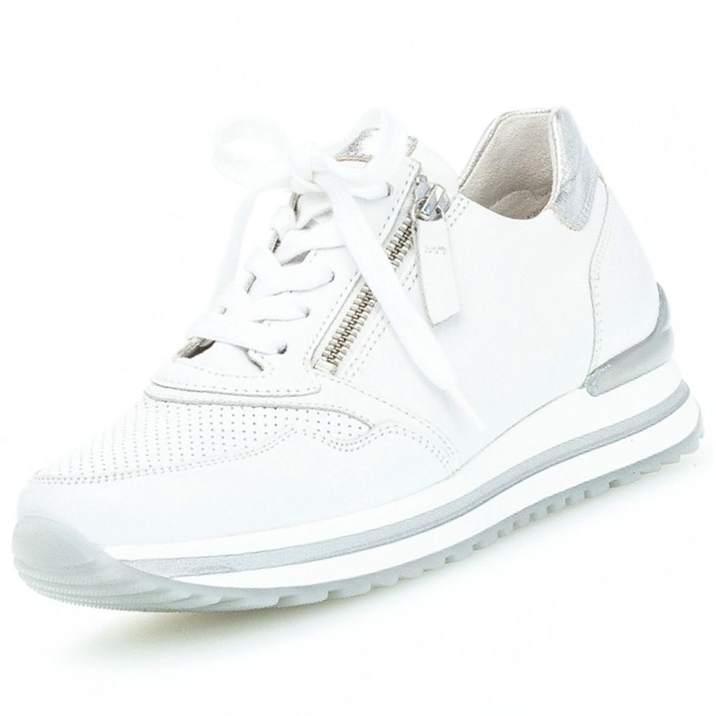 Gabor Damen Schnürschuhe sportlich weiß Gr. 61/2