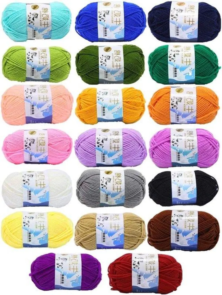 Fil de coton pour tricoter des habits de bébé multicolores et doux
