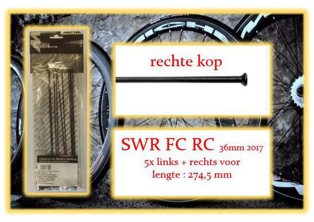 Kit Rayons Vélo Miche SWR pour Jante 36mm RC FC - Pièces Détachées Route