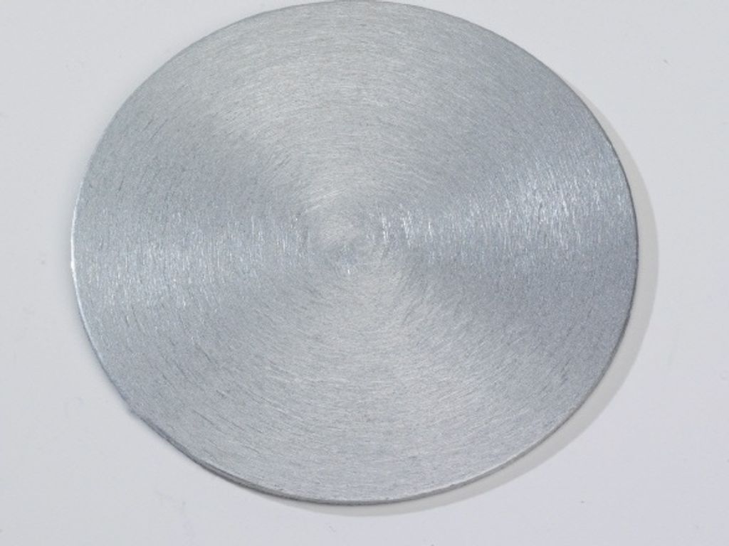 Osterkerzen Kerzenteller Flachteller Rund Alu Silber Ø10 cm