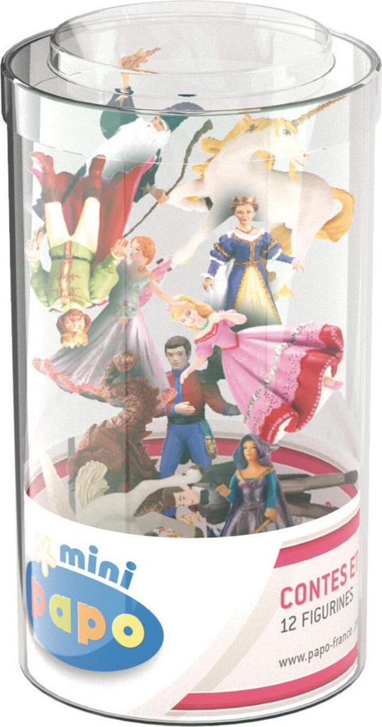 Papo 33012 Mini Plus Bezaubernde Welt (Kunststoffbehälter, 12 Stück), Mehrfarben